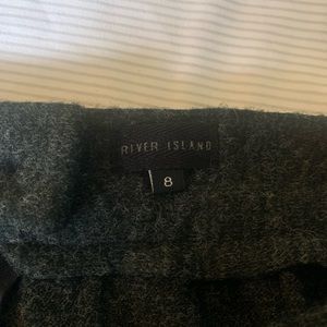 River island charcoal grey below the knee skirt, UK size 8